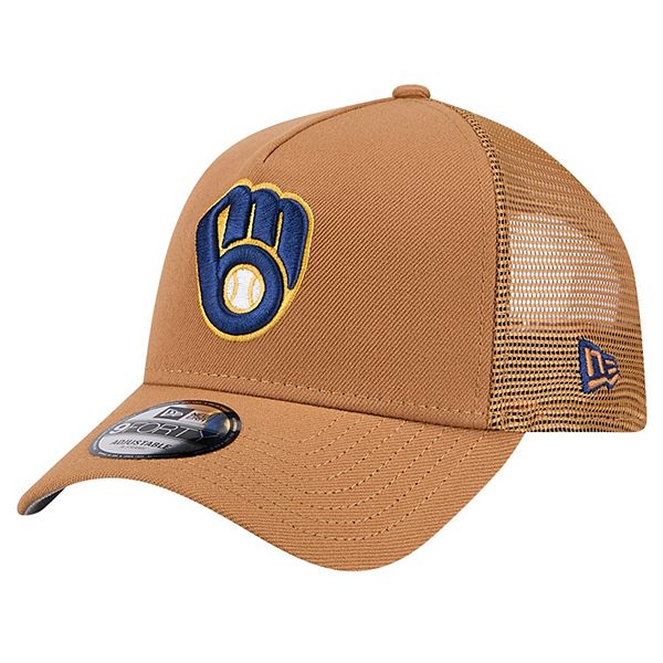 Кепка New Era Коричневая Milwaukee Brewers A-Frame Trucker 9FORTY Регулируемая New Era