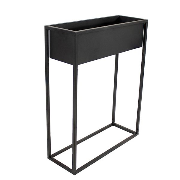 Sunnydaze Modern Simplicity Outdoor Elevated Planter - Black Sunnydaze Decor