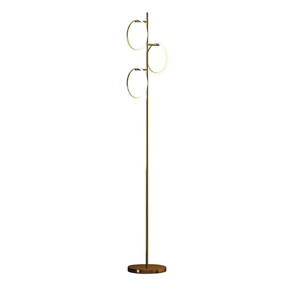 Ozarke Neo Floor Lamp - Contemporary Lighting Fixture With 3 Ring Lights, Dimmable Ozarke