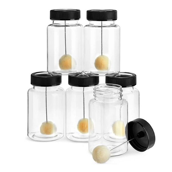 Clear Bottle Wool Daubers With Ball Brush 120ml 6 Pcs Kitcheniva