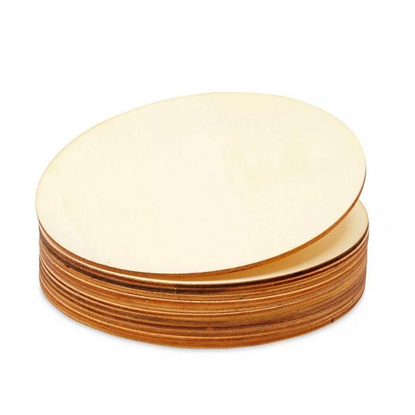 6" Unfinished Wood Circles Diy Crafts 12 Pcs Kitcheniva