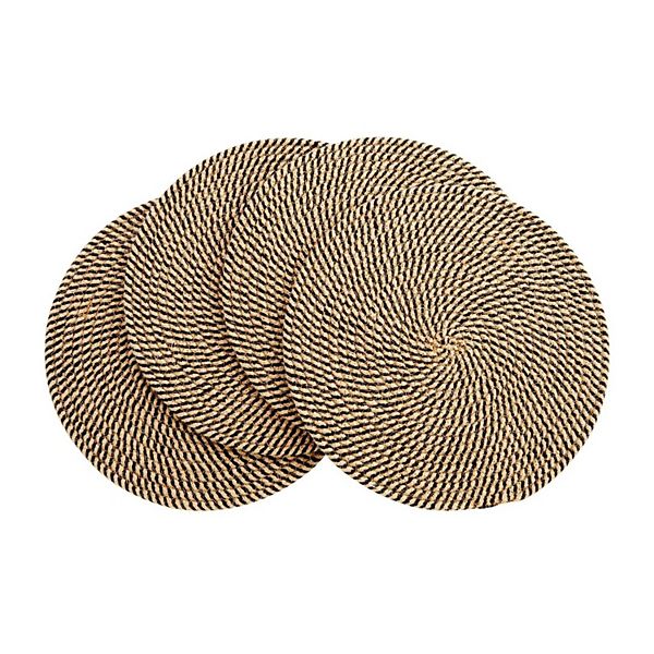 13" Round Jute Table Placemats Woven Mats Set Of 4 Kitcheniva