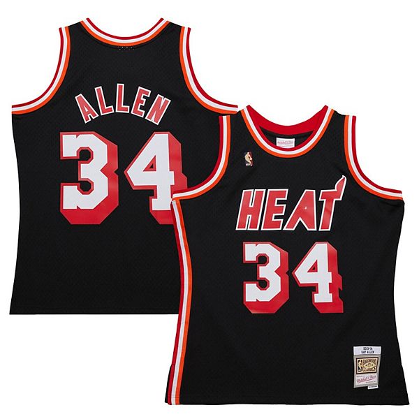 Мужская Футболка Mitchell & Ness Ray Allen Черная Miami Heat 2013/14 Hardwood Classics Swingman Mitchell & Ness