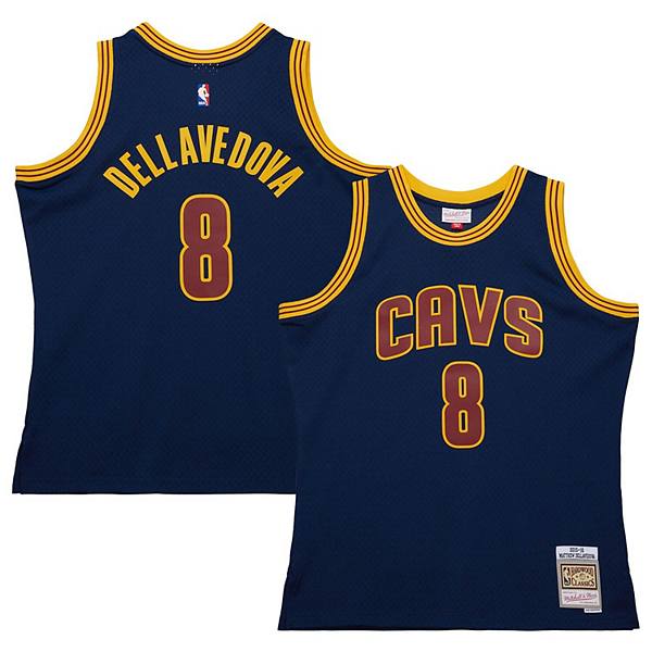 Мужская Футболка Mitchell & Ness Matthew Dellavedova Темно-синяя Cleveland Cavaliers 2015/16 Hardwood Classics Mitchell & Ness