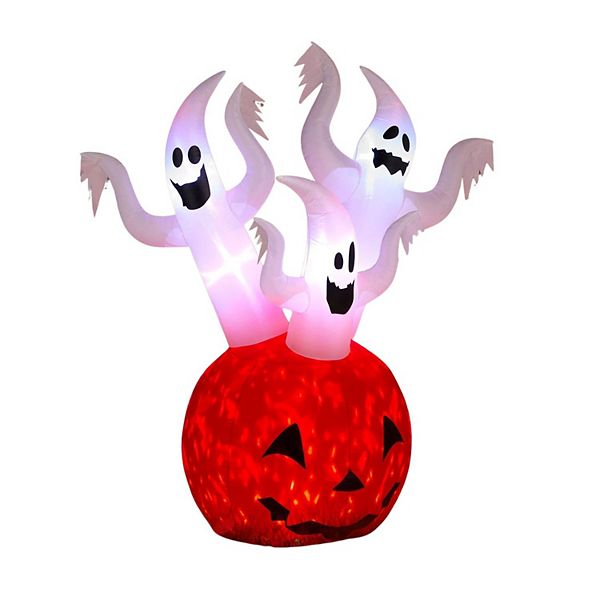 5.9ft Halloween Inflatable Pumpkin Ghost Decorations Kitcheniva