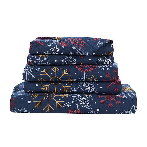 Madelinen 100% Turkish Cotton Winter Inspired Flannel Sheet Set Madelinen