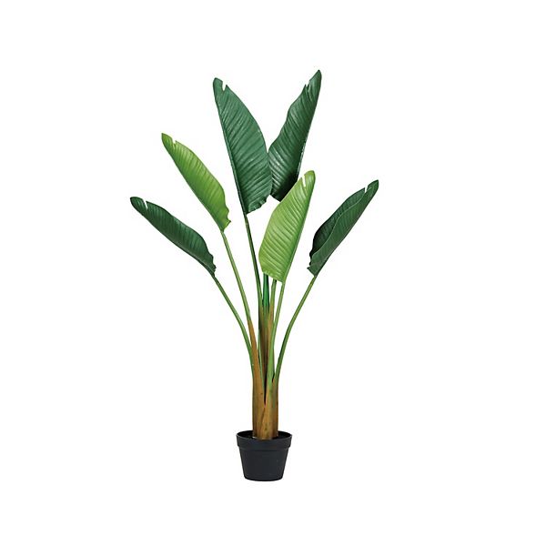 Storied Home Faux Banana Tree in Plastic Pot Storied Home