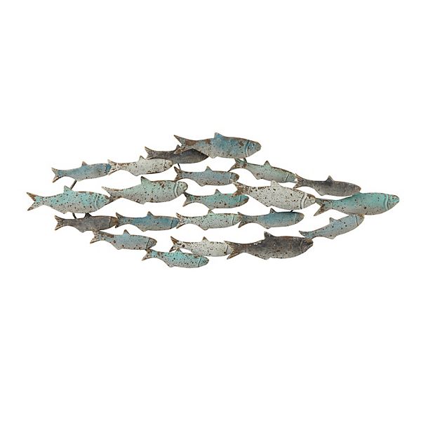 Storied Home Wood & Ceramic School of Fish Wall Decor Storied Home