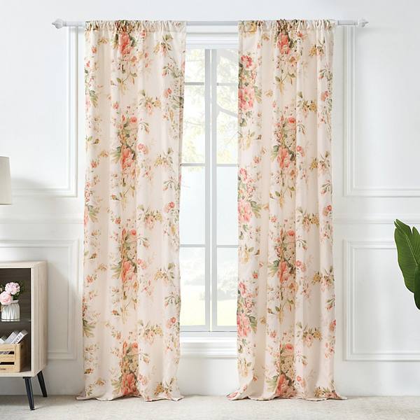 Greenland Home Fashions Grace Set of 2 Light-Filtering Window Curtain Panels Greenland Home Fashions