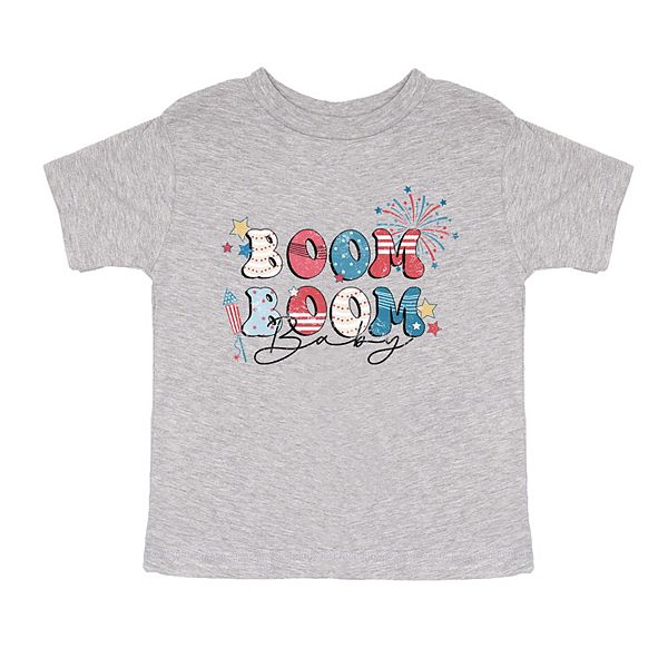 Детская унисекс футболка Boom Boom Baby из 100% хлопка, с короткими рукавами The Juniper Shop