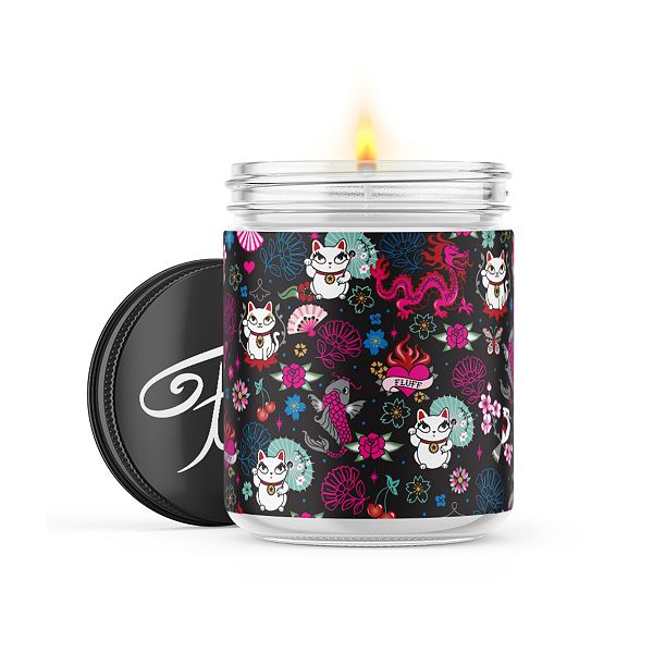 Lucky Kitty - 22-oz Candle Jar - Warm Vanilla Sugar Miss Fluff