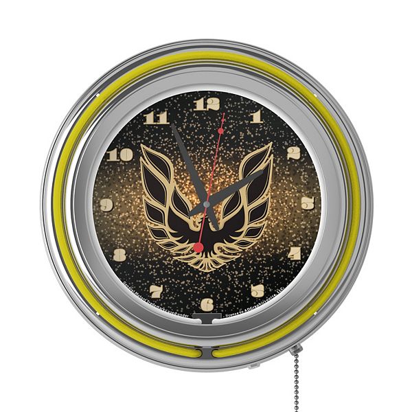 Pontiac Firebird Black Retro Neon Wall Clock Trademark Games