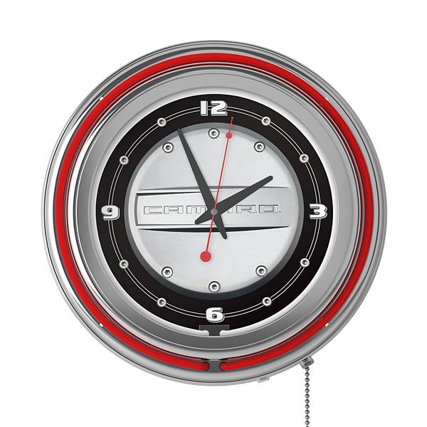 Camaro Retro Neon Wall Clock Trademark Games