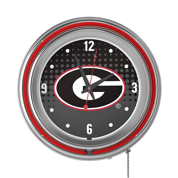 University of Georgia Reflection Retro Neon Wall Clock Trademark Games