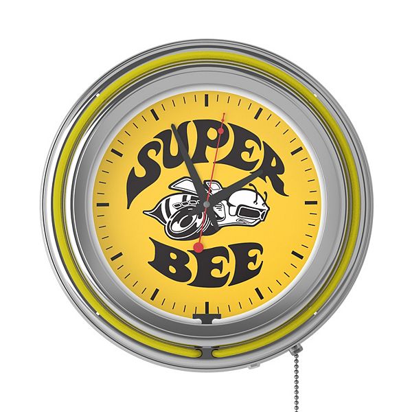 Dodge Super Bee Retro Neon Wall Clock Trademark Games