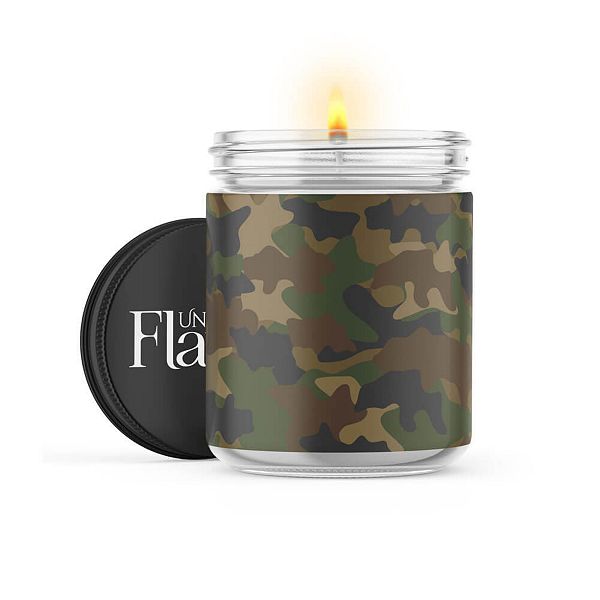 Camo - Green - 22-oz Candle Jar - Black Ice Uncommon Flame