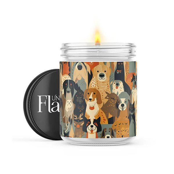 All Over Dogs - 22-oz Candle Jar - Warm Vanilla Sugar Uncommon Flame