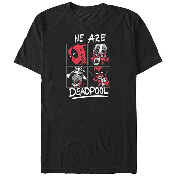 Мужская Футболка Marvel Deadpool И Wolverine Four Deadpools Graphic Tee Marvel