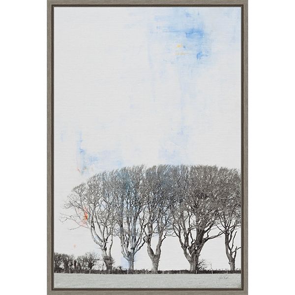 Amanti Art Row of Trees Framed Canvas Wall Art Amanti Art