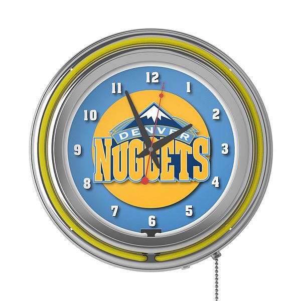 Trademark Games Denver Nuggets Logo Retro Neon Wall Clock Trademark Games