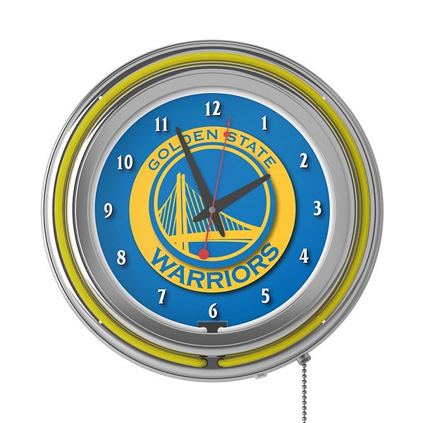 Trademark Games Golden State Warriors Logo Retro Neon Wall Clock Trademark Games