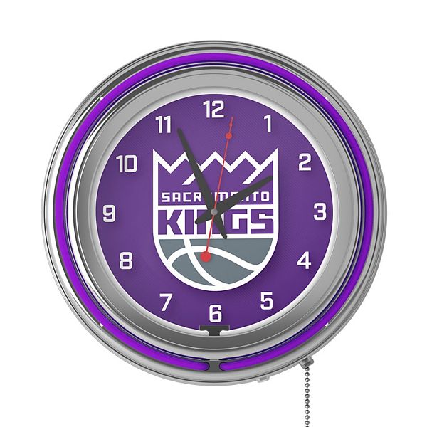 Trademark Games Sacramento Kings Logo Retro Neon Wall Clock Trademark Games