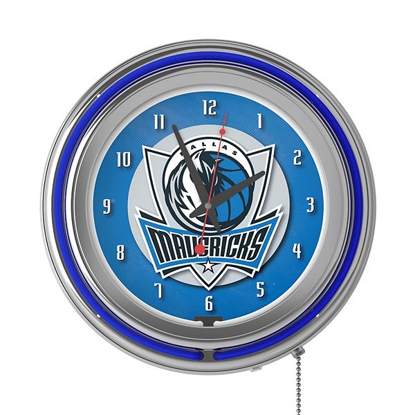 Trademark Games Dallas Mavericks Logo Retro Neon Wall Clock Trademark Games