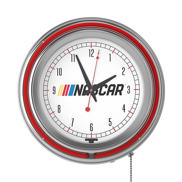 Trademark Games NASCAR Logo Retro Neon Wall Clock Trademark Games