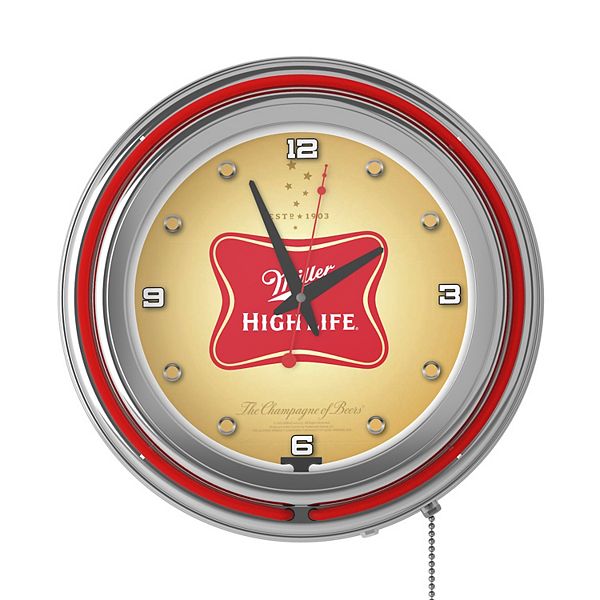 Trademark Games Miller High Life Retro Neon Wall Clock Trademark Games