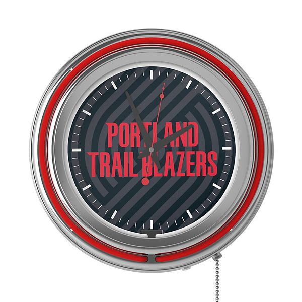 Trademark Games Portland Trail Blazers Fade Retro Neon Wall Clock Trademark Games