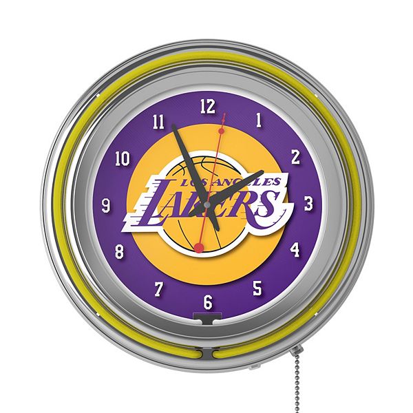 Trademark Games Los Angeles Lakers Logo Retro Neon Wall Clock Trademark Games