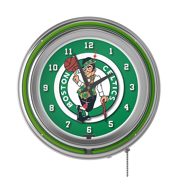 Trademark Games Boston Celtics Logo Retro Neon Wall Clock Trademark Games