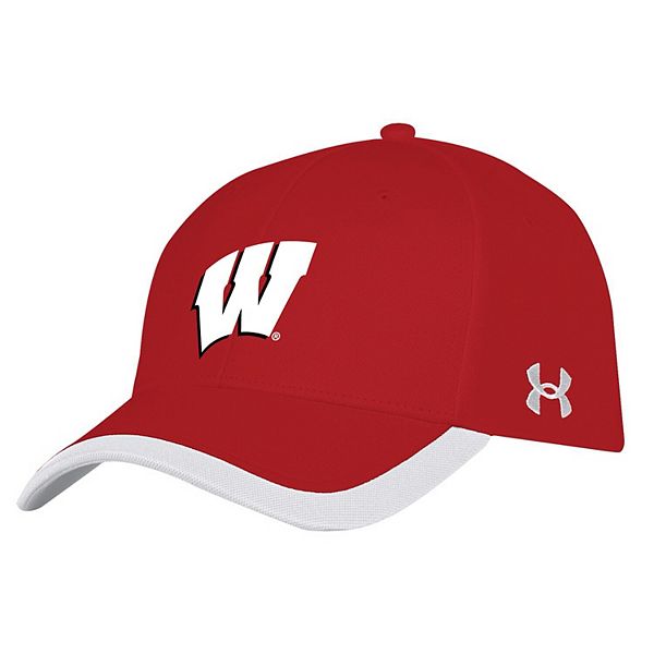 Кепка Under Armour Красная с принтом Wisconsin Badgers Sideline Blitzing Accent Under Armour