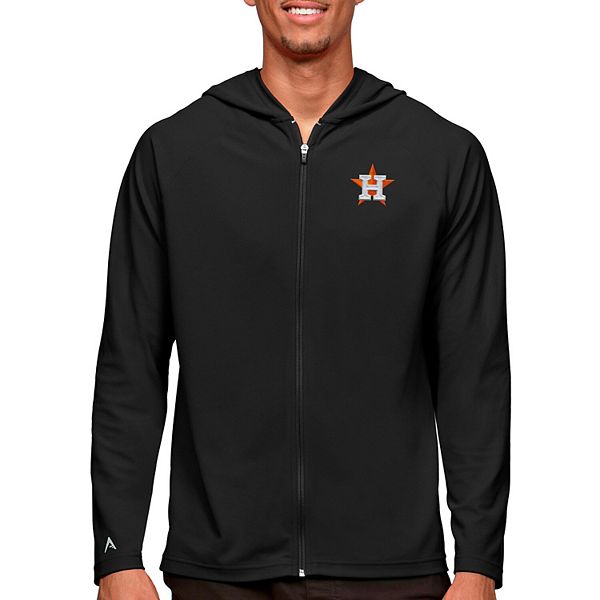 Мужская Повседневная куртка Antigua Black Houston Astros Legacy Full-Zip Hoodie Antigua