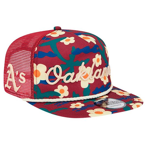 Кепка New Era Мужская бордовая Oakland Athletics Summer Cab Golfer с регулируемым размером New Era