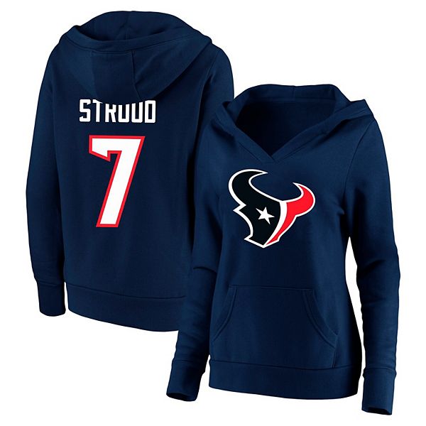 Женская Футболка Fanatics C.J. Stroud Темно-синяя Houston Texans Пуловер с V-образным вырезом Fanatics Brands - White Label