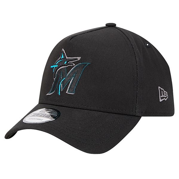 Кепка New Era Черная Miami Marlins Tonal Pop 9FORTY A-Frame Регулируемая New Era