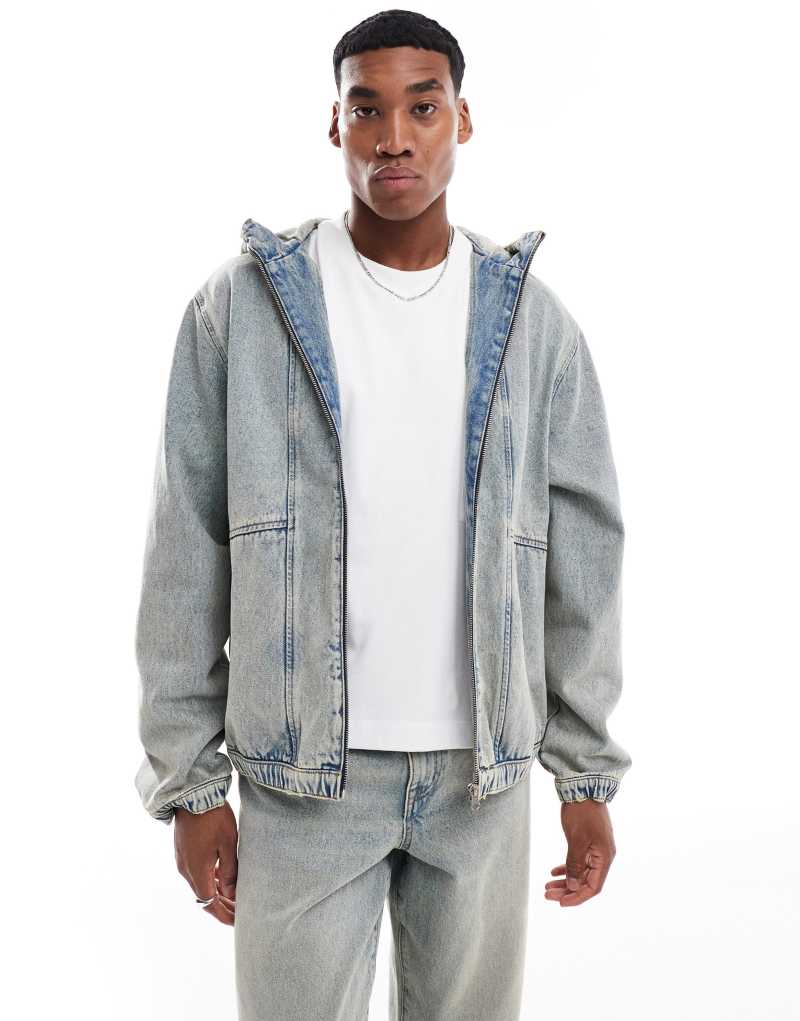 ASOS DESIGN oversized hooded denim jacket ASOS DESIGN