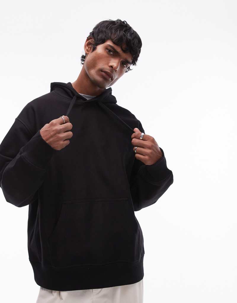 ARKET oversized heavyweight hoodie in black Arket