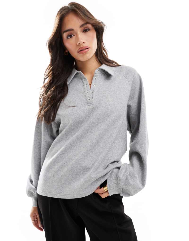 Cotton On sleep recovery oversized collared lounge fleece sweater COTTON ON