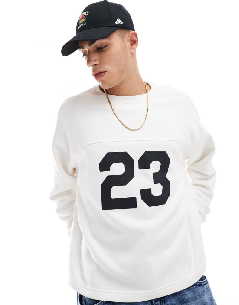 Cotton On boxy fit graphic crew sweatshirt with 23 COTTON ON