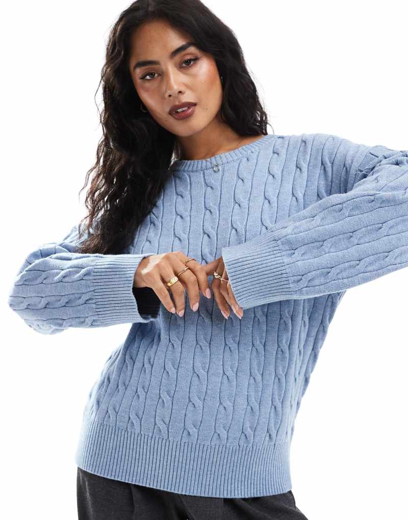 Cotton On lux crew sweater in cobalt COTTON ON