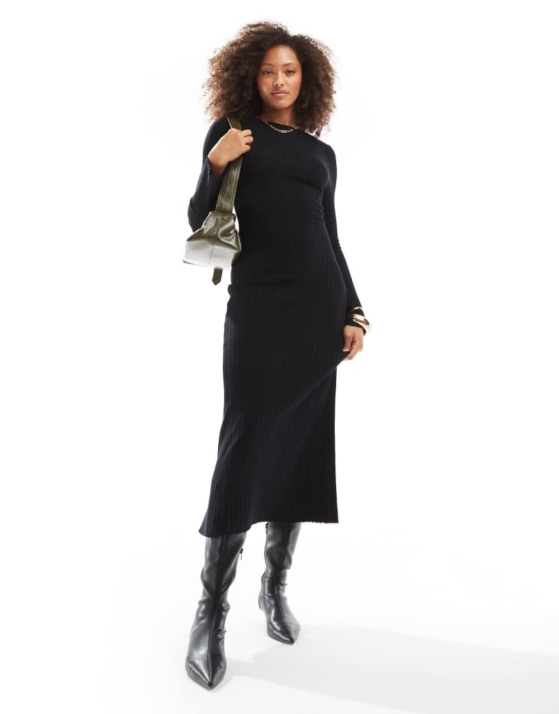 Cotton On knit maxi dress in black COTTON ON