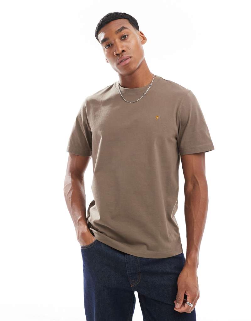 Farah danny t-shirt in mushroom gray Farah