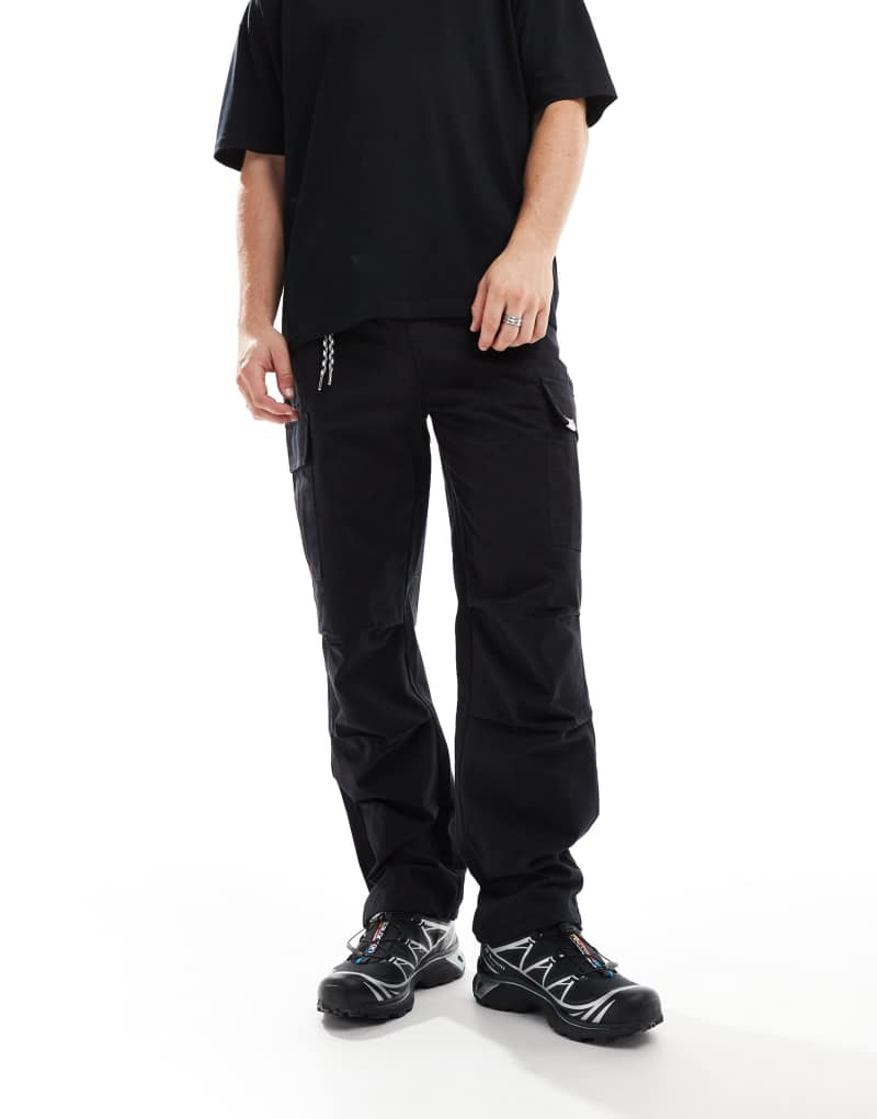 Sixth June cargo pant with large pocket detail in black Sixth June