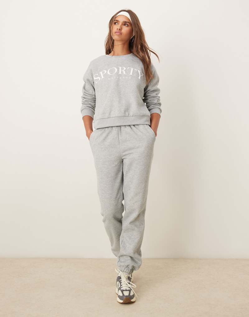 Urban Threads lounge sporty sweatpants in gray Urban Threads