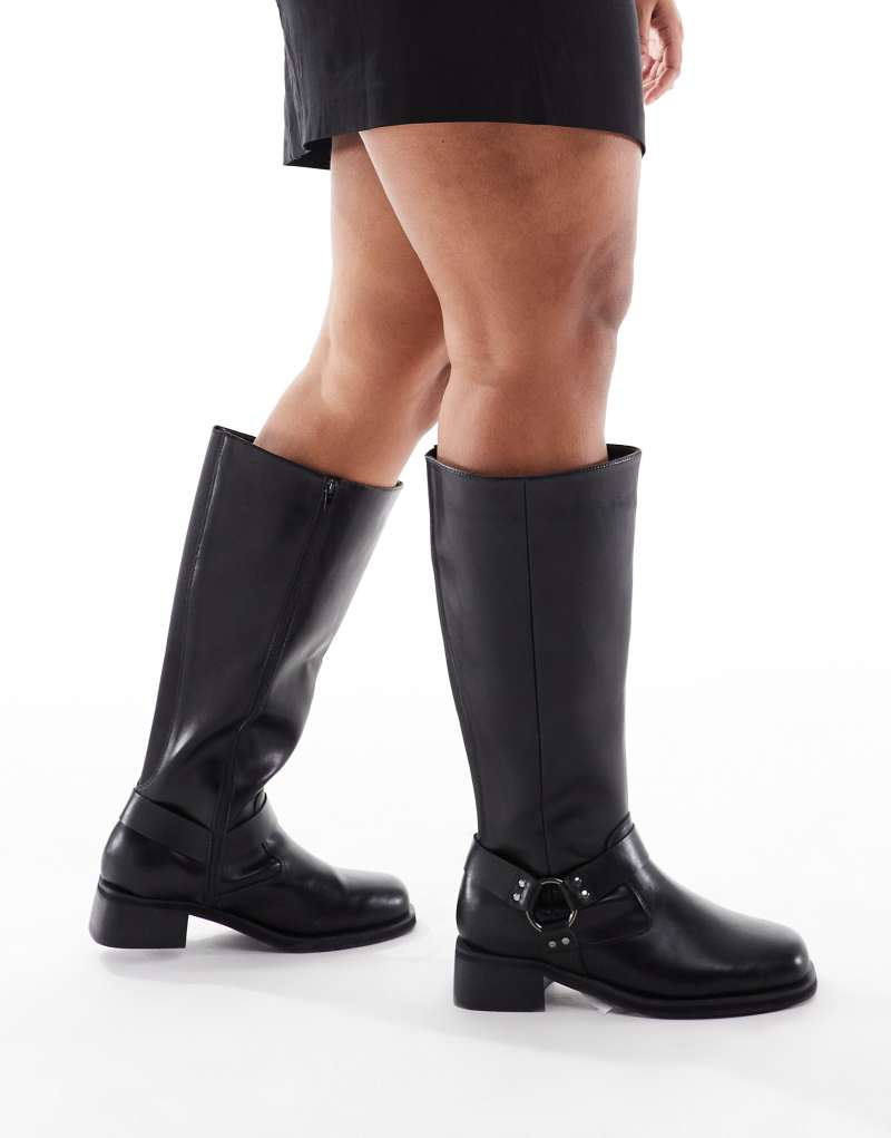 Yours riding knee boots in black Yours