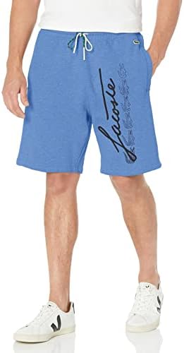 Lacoste Men's Signature Print Cotton Fleece Shorts Lacoste