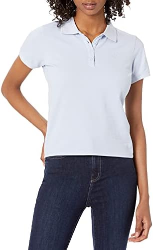 GUESS Women's Essential Short Sleeve Logo Pique Polo GUESS