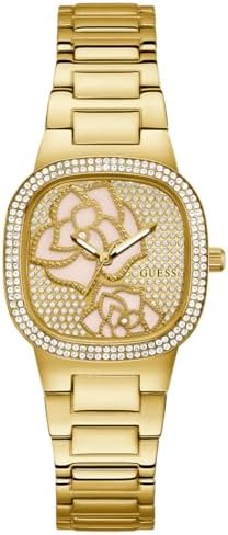 Женские часы с корпусом 32 мм и золотистым ремешком 19 см GUESS